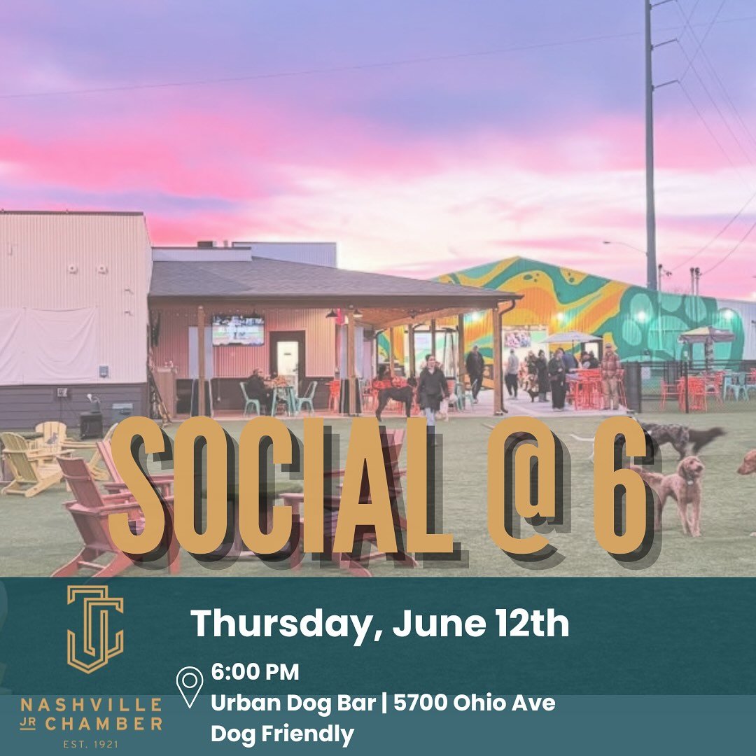 Join us on June 12th for June&rsquo;s Social at Six! Bring your dog, grab a beer, and connect with some new people! 
&bull;
🐕IMPORTANT: If you bring your dog you must also bring a digital copy of dog&rsquo;s vaccination records per the venues reques