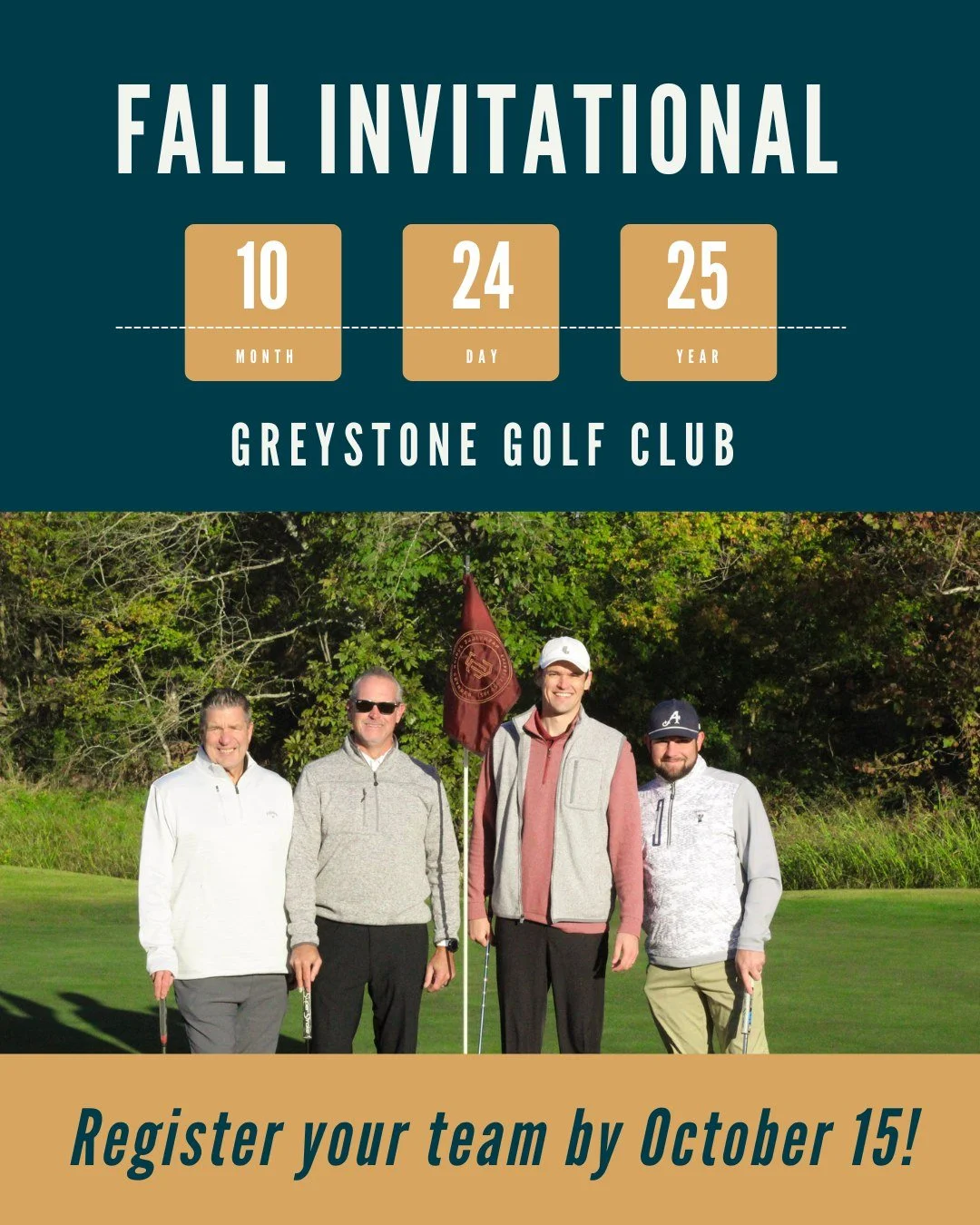 In just TWO short weeks, we will be teeing off at GreyStone Golf Club for the NJC's annual Fall Invitational! Join us on Friday, October 24th, for a day of networking and competition on the green. 
There's still time to register your team at the lin