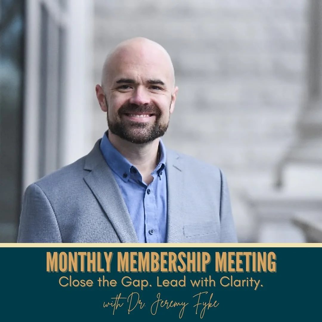 Join us on Tuesday October 28th for our October Monthly Meeting! This month we are joined by Dr. Jeremy Fyke. Dr. Fyke is a Belmont Professor, leader developer, and business owner who will be walking us through an interactive workshop to hone our lea