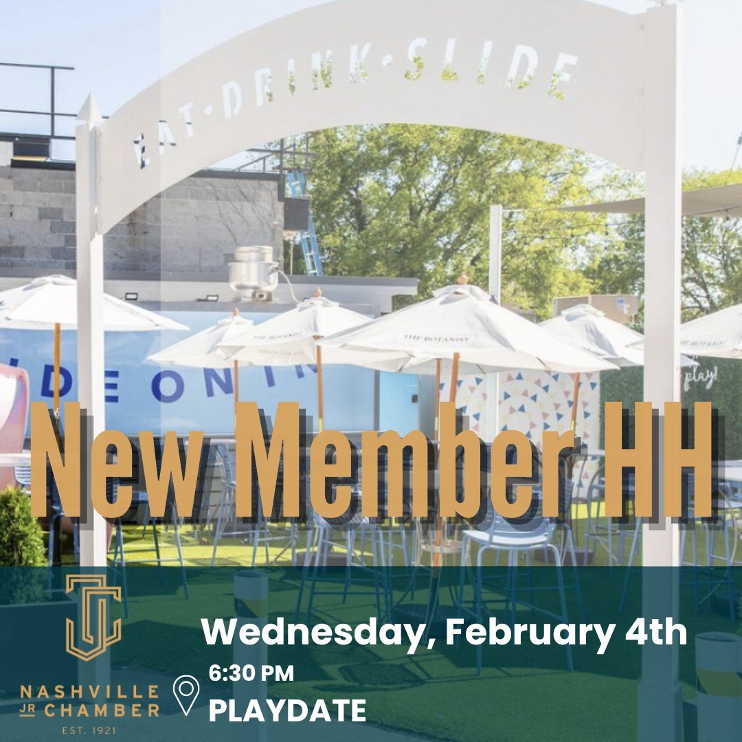 🗓️ Wednesday, February 4th
📍 PLAYDATE - 12 South
🕡 6:30 PM

Join us for February's New Member Happy Hour! Meet and mingle with other NJC new members and current board members. If you've recently joined and looking to meet more board members, fello