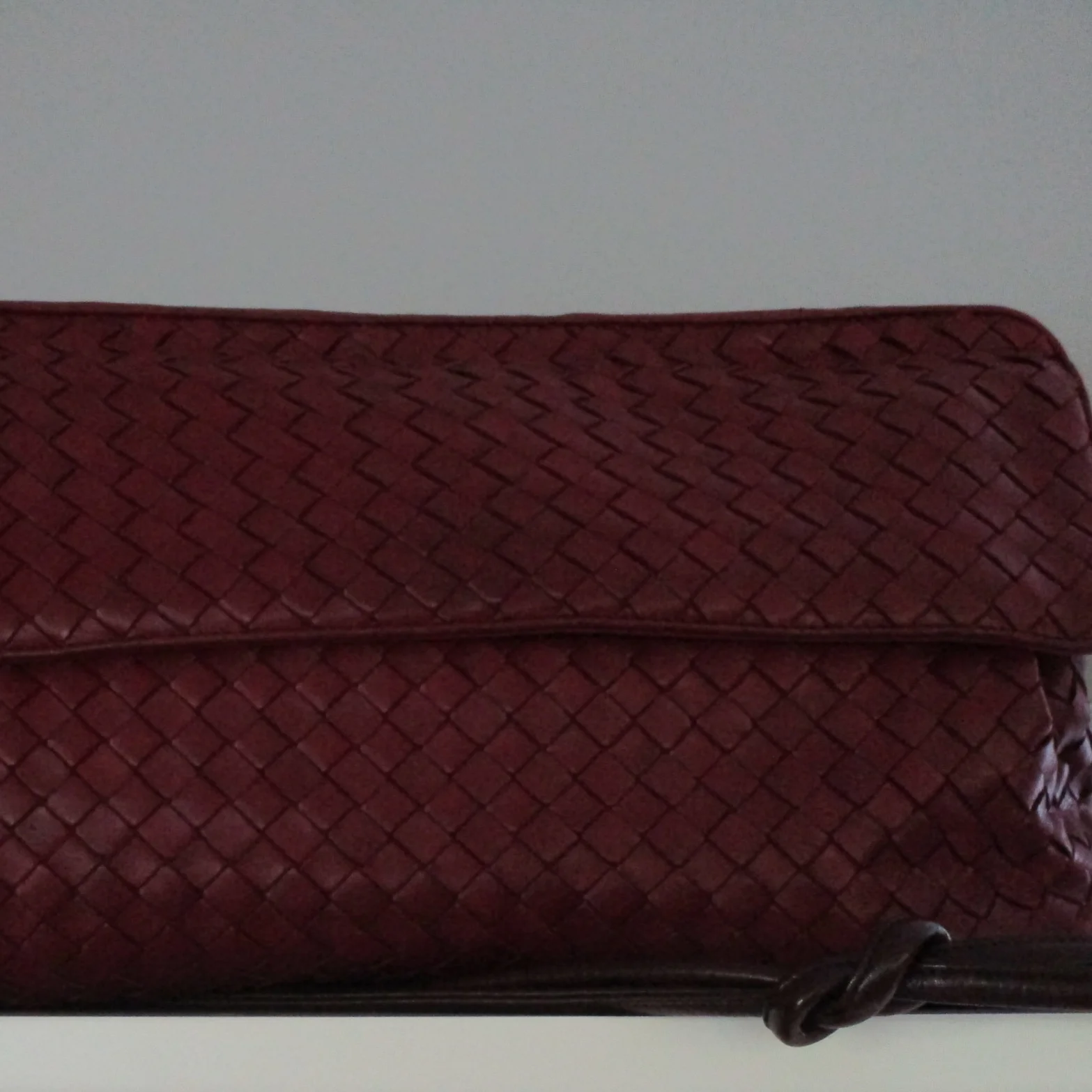 SOLD-Vintage Bottega Veneta Bordeaux Shoulder Bag 