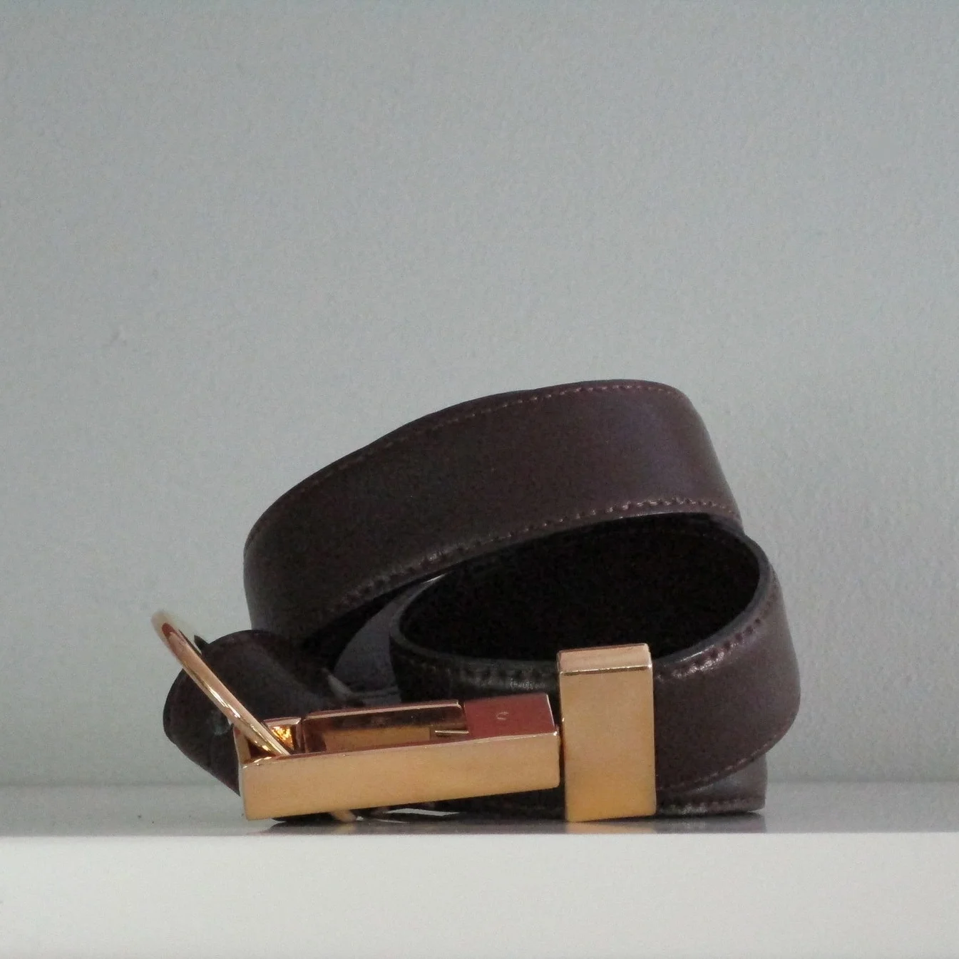 SOLD-St. John Brown Belt w/ Clip Hook Closure 