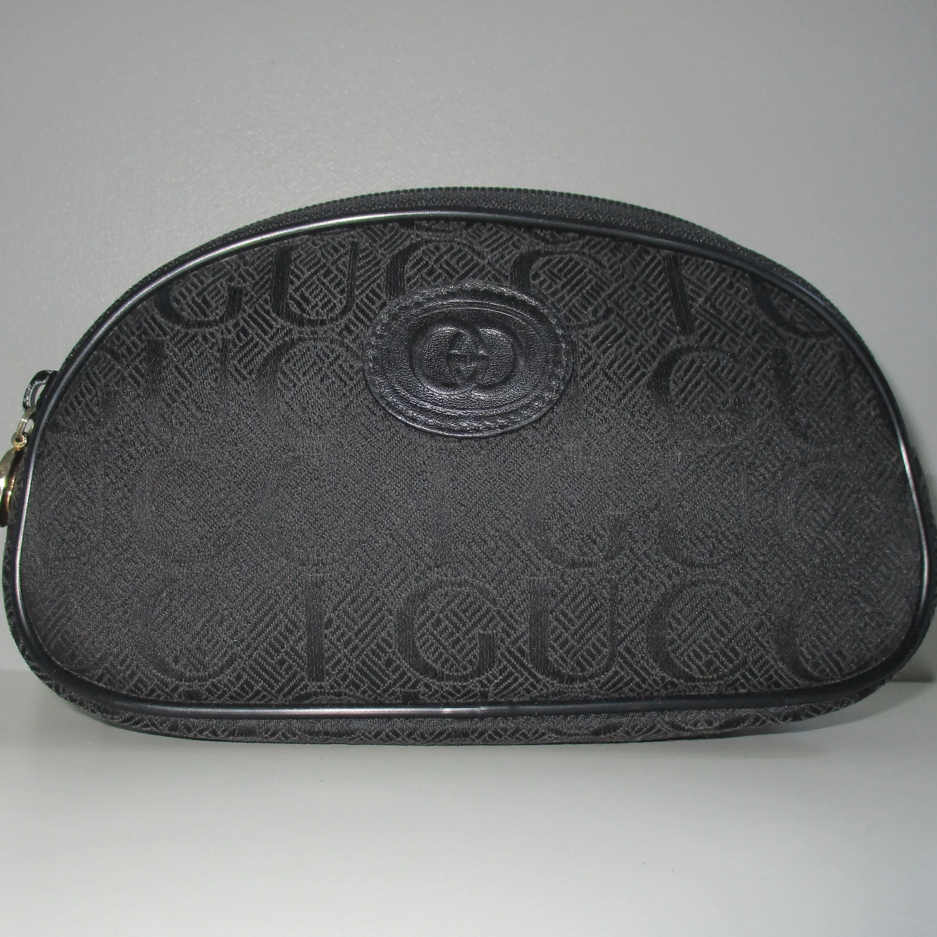SOLD-Vintage Gucci Black Make-up Case