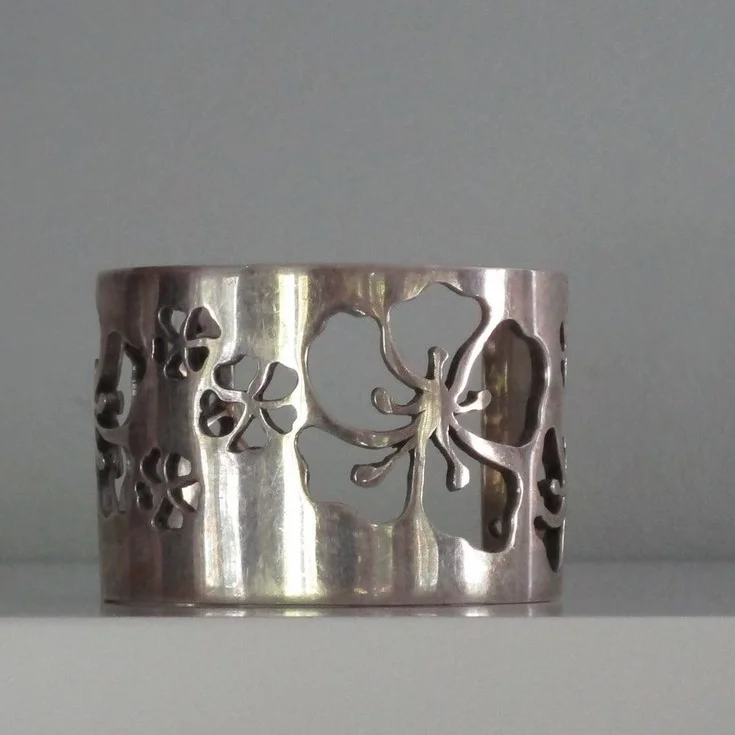 SOLD-Sterling Silver Cuff w/ Cut Outs