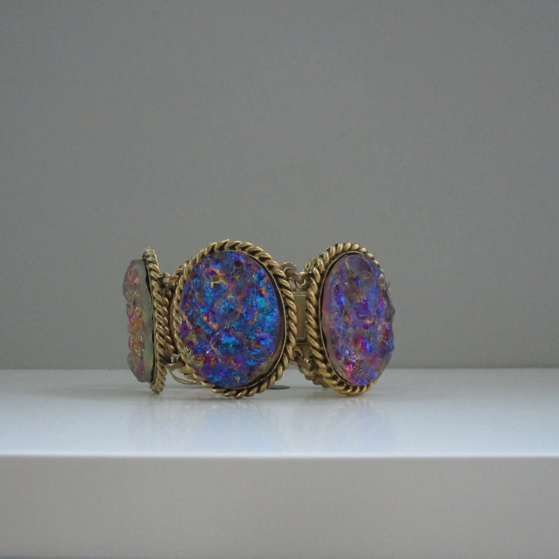 SOLD-Vintage Eduardo Rambaud Paris Hinged w/ Slide Closure Bracelet