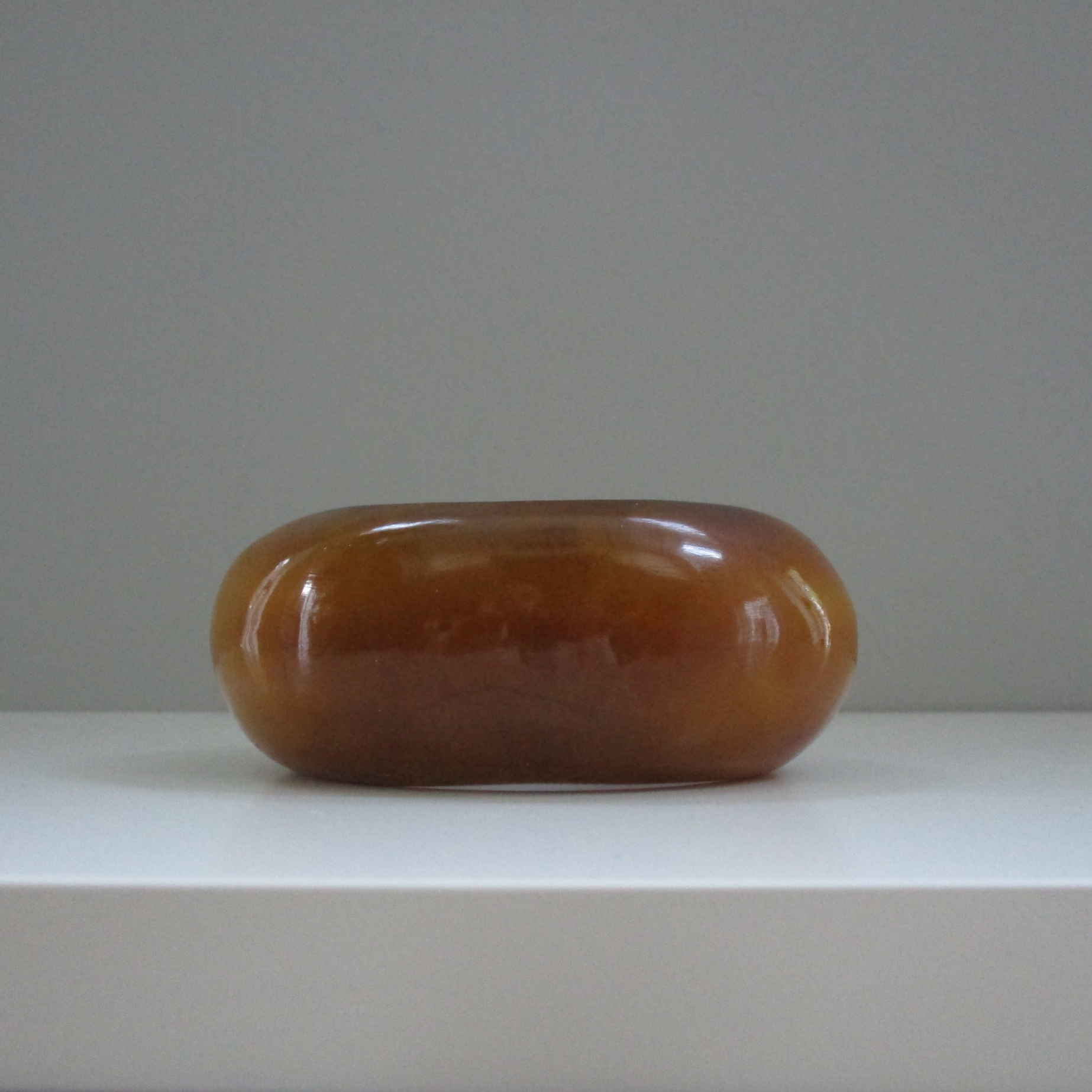 SOLD-Vintage Resin Oval Shape Bangle - Brown
