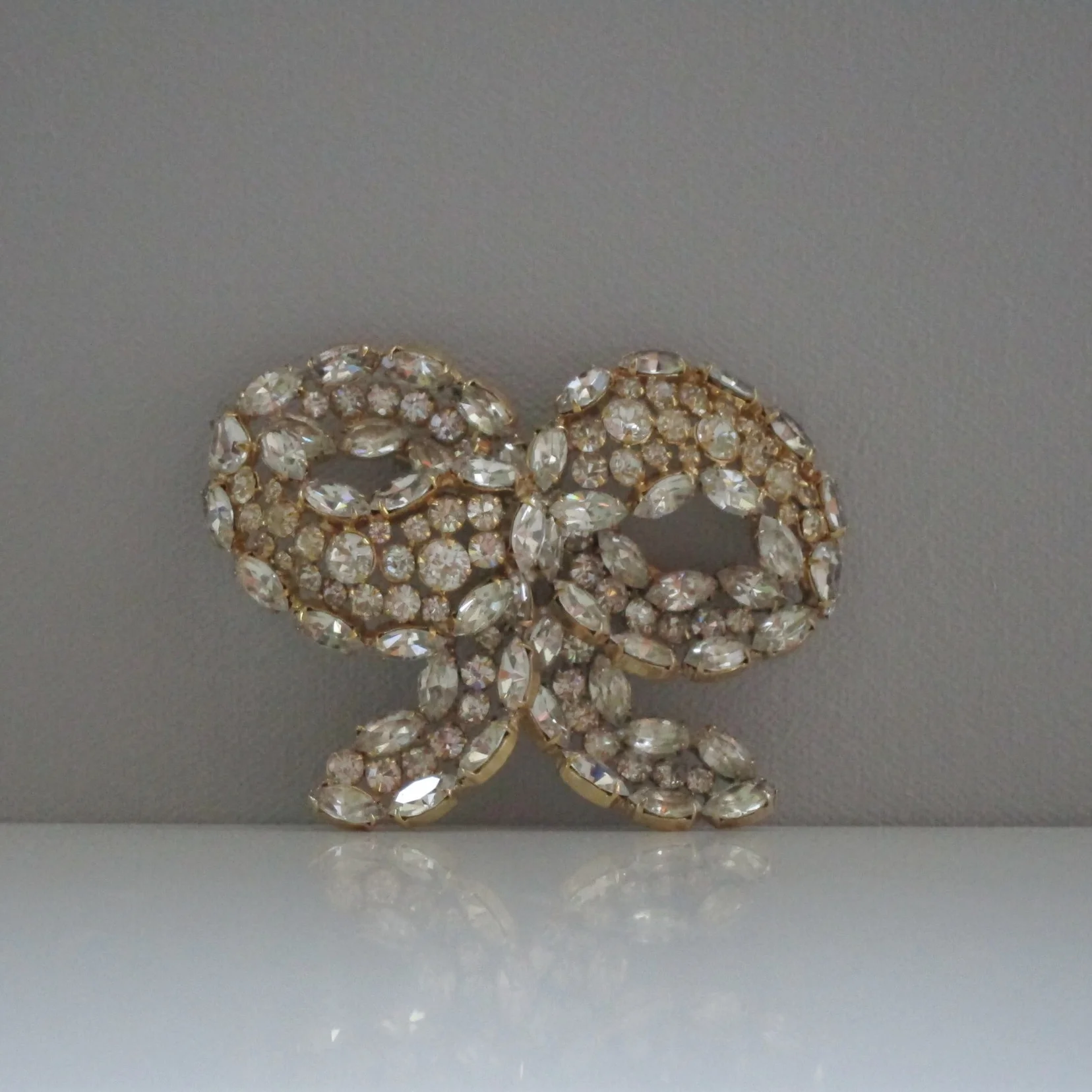 SOLD-Vintage Prototype KJL Austrian Crystal Brooche
