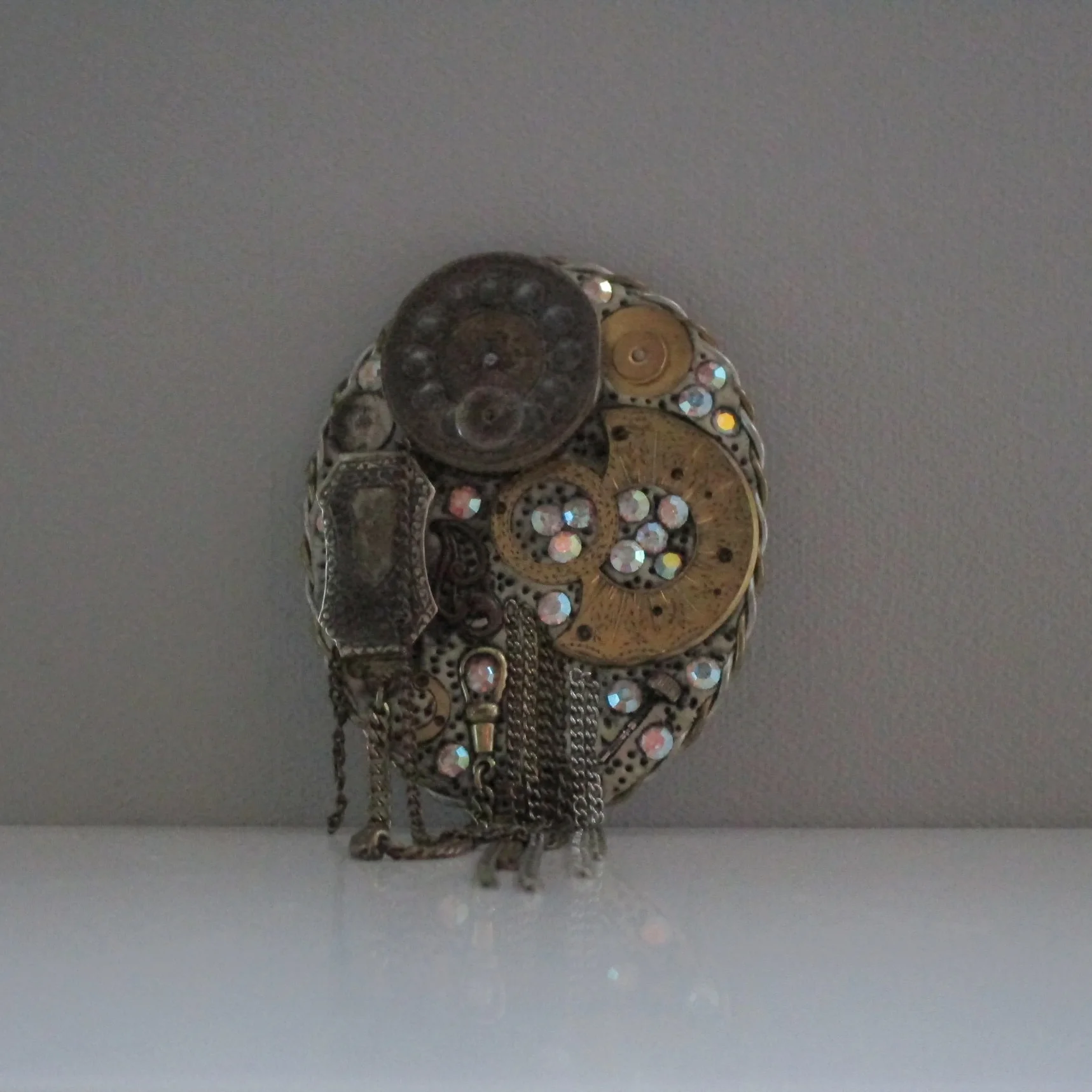 SOLD-Vintage Collage Brooche