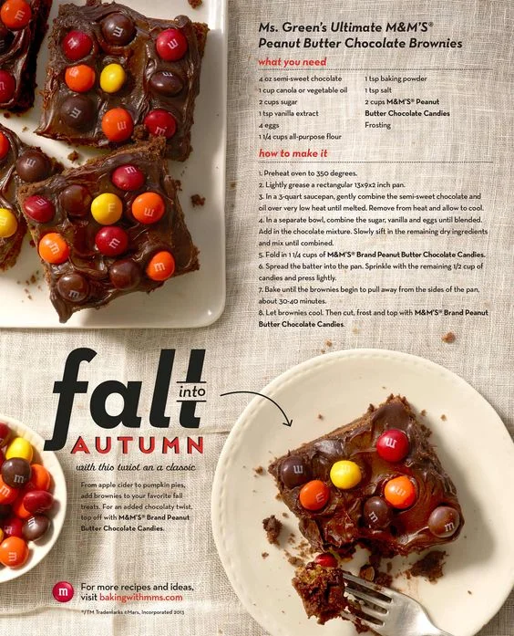 Food & Prop Styling : M&M's Brownies