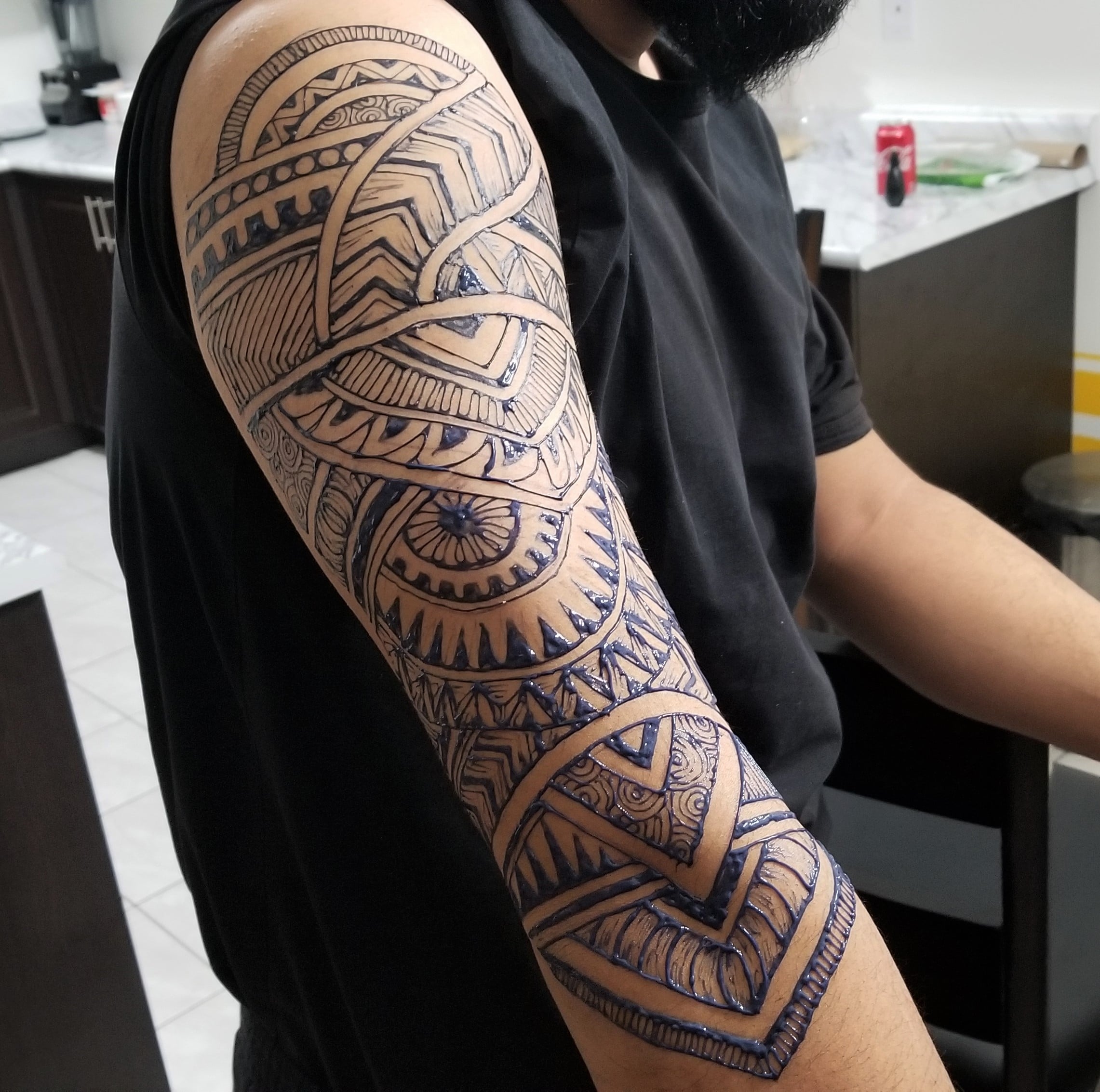 Samoan Quarter Sleeve Temporary Ink Tattoo Inkbox Jasmin Pannu Toronto Artist-min.jpg