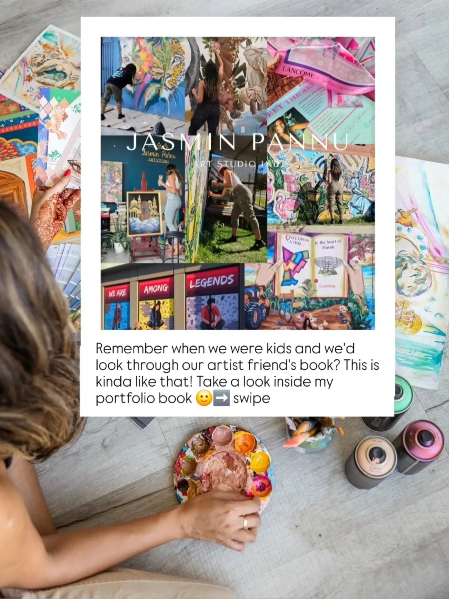 A peak inside the portfolio book I send to all of my clients 🙂 took a sec to refresh it with new art before year end! Hope you enjoy the colours, the pictures and the words 👩&zwj;🎨 happy browsing!

#artistportfolio #artistlife #artgallery #artbook