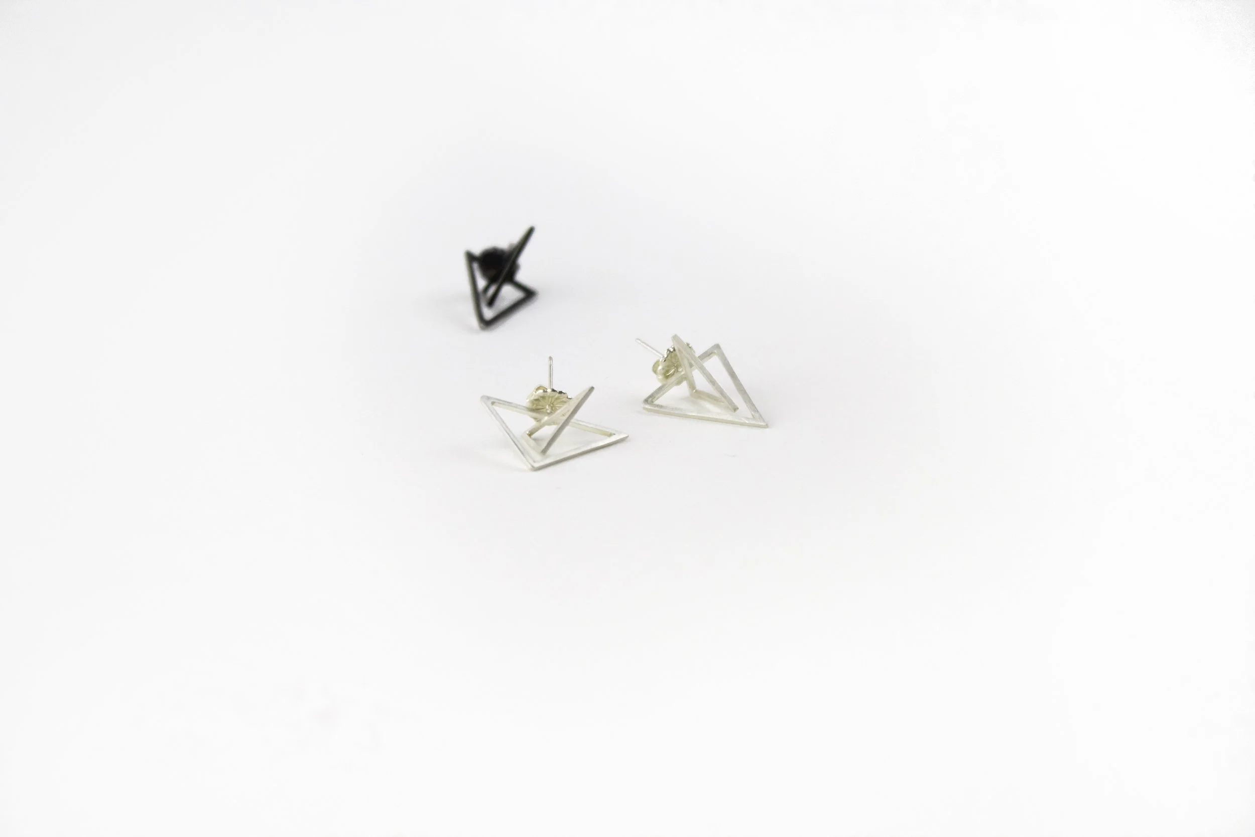 Small Pyramid Earrings 