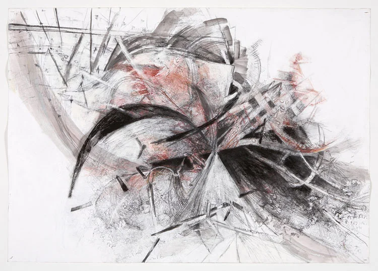 Explosion ink and pencil on paper 25 x 40