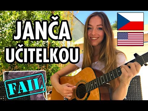 JANČA mě UČÍ na KYTARU | AMERIČANKA HRAJE ČESKÉ PÍSNIČKY? Nápad pro Vás!