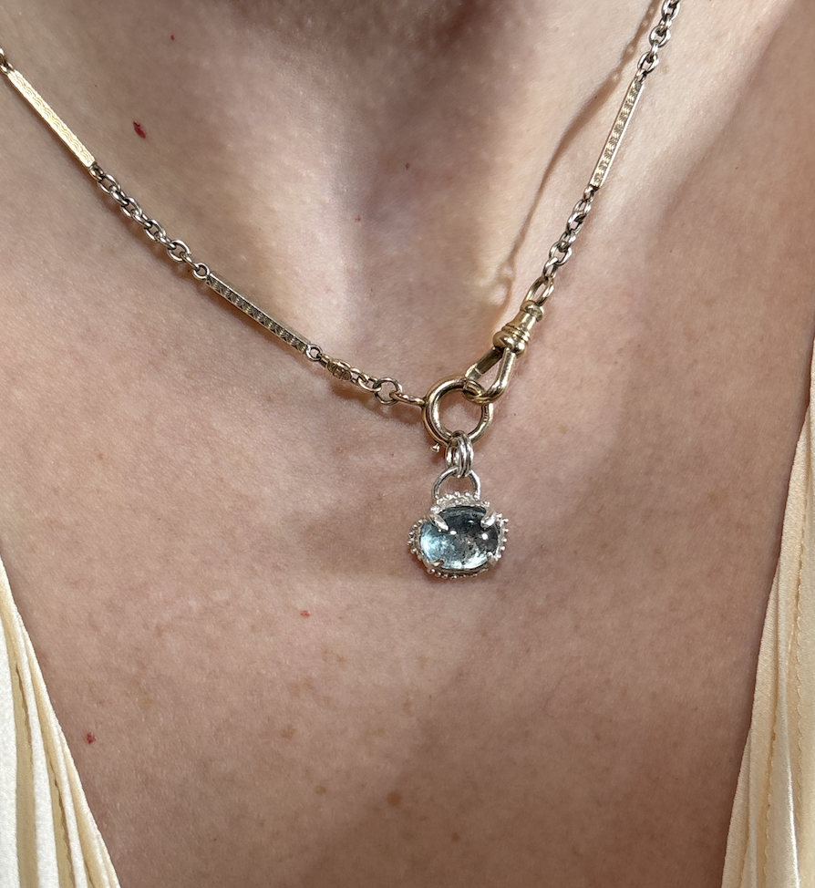 Studio Avdel Sasha Dubodel Quatrefoil Aquamarine Silver Pendant 1.png