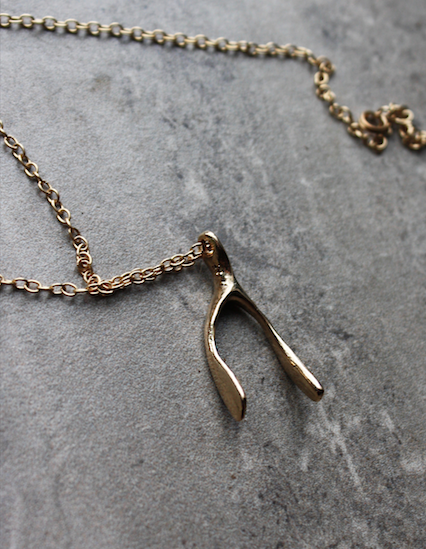 Dainty Wishbone Charm Necklace - Free Range & Feral – Lexie and Lee
