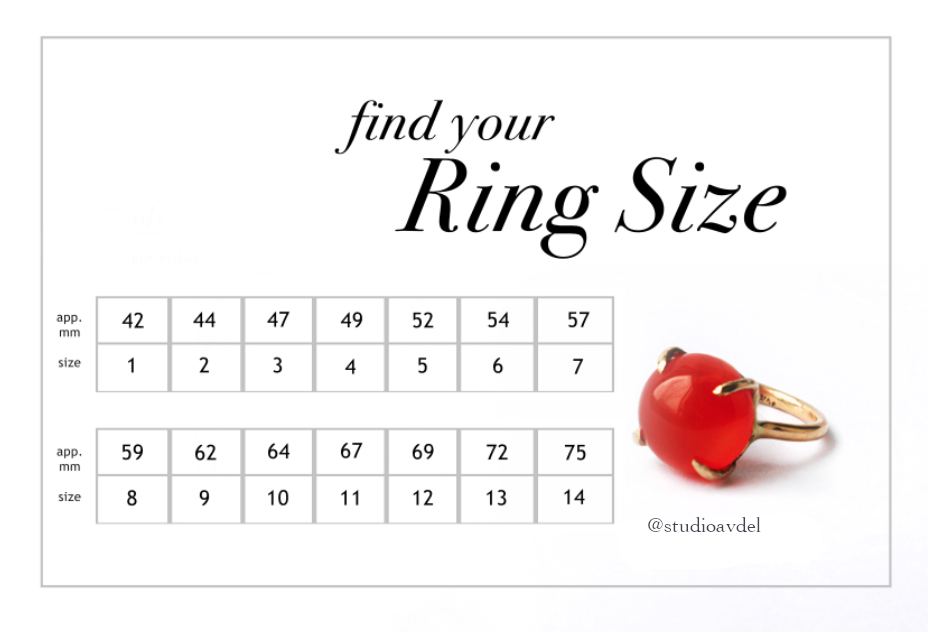 Haat Ringlet Encyclopedie How to Measure Your Ring Size — Studio Avdel