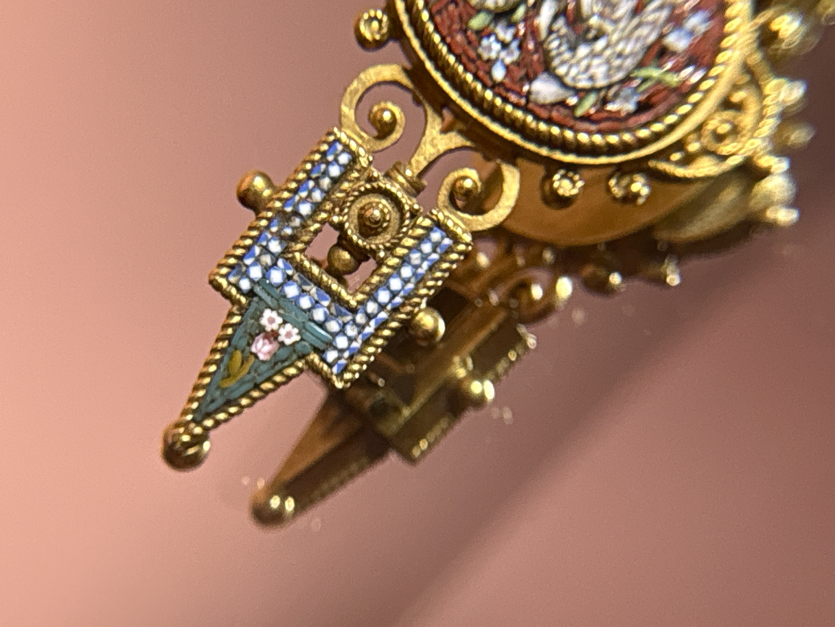 Studio Avdel Antique Victorian Micro Mosaic Etruscan Revival Brooch 3.png