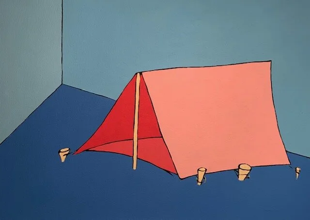 Inside/Outside 2, 2019, acrylic on canvas, 20"x28"