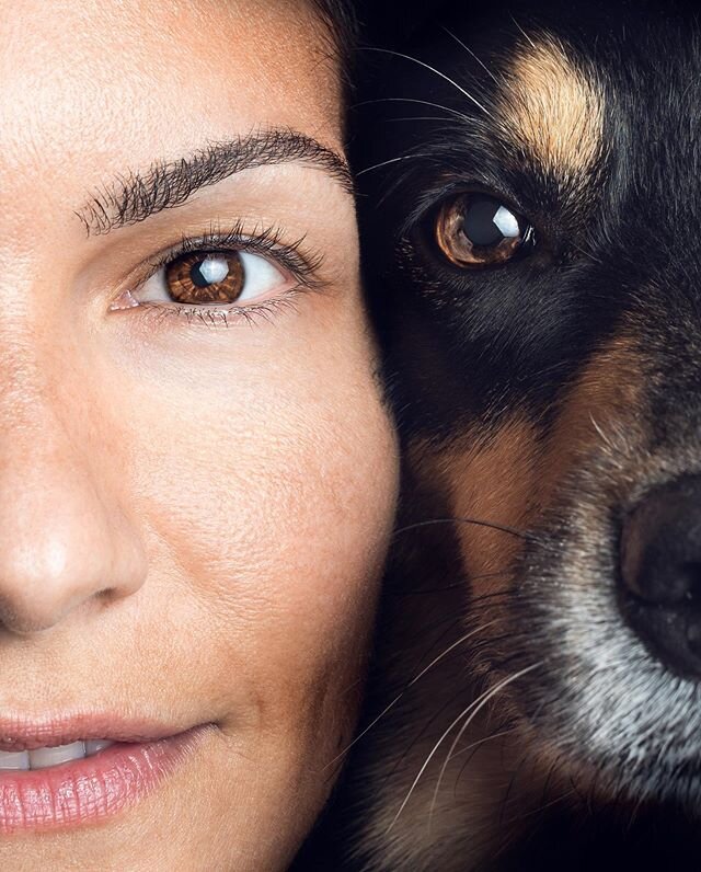 We&rsquo;re ready for our closeups. 📷: @rwakeland #dog #dogsofinstagram #halfdoghalfhuman #portrait