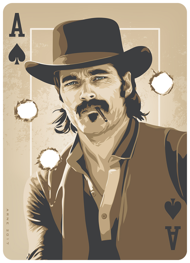 If you like your shows a little quirky and don't take themselves too seriously check out Wynonna Earp. This is my pic of of Doc Holliday who seems like he should be the ace of spades.