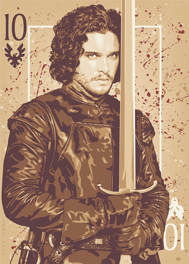 Jon Snow, bastard son of Eddard Stark and Lord Commander of the Night's Watch