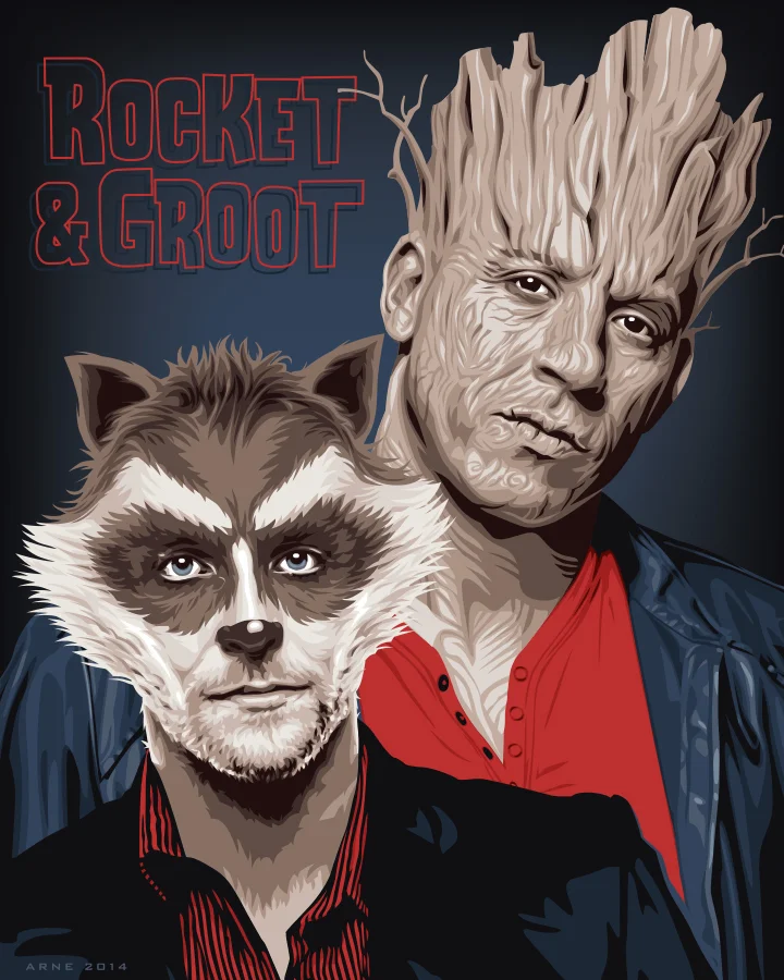 The two thugs from Guardians of the Galaxy.