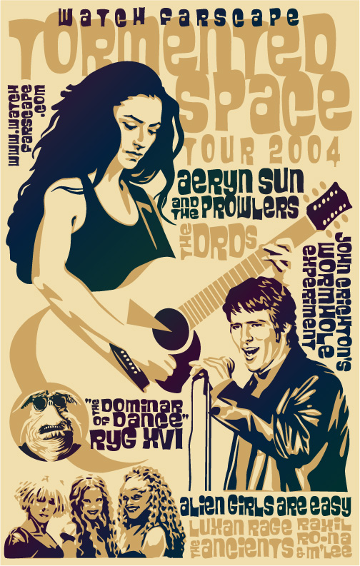 Combining Rock & Roll poster art with Scifi's Farscape.