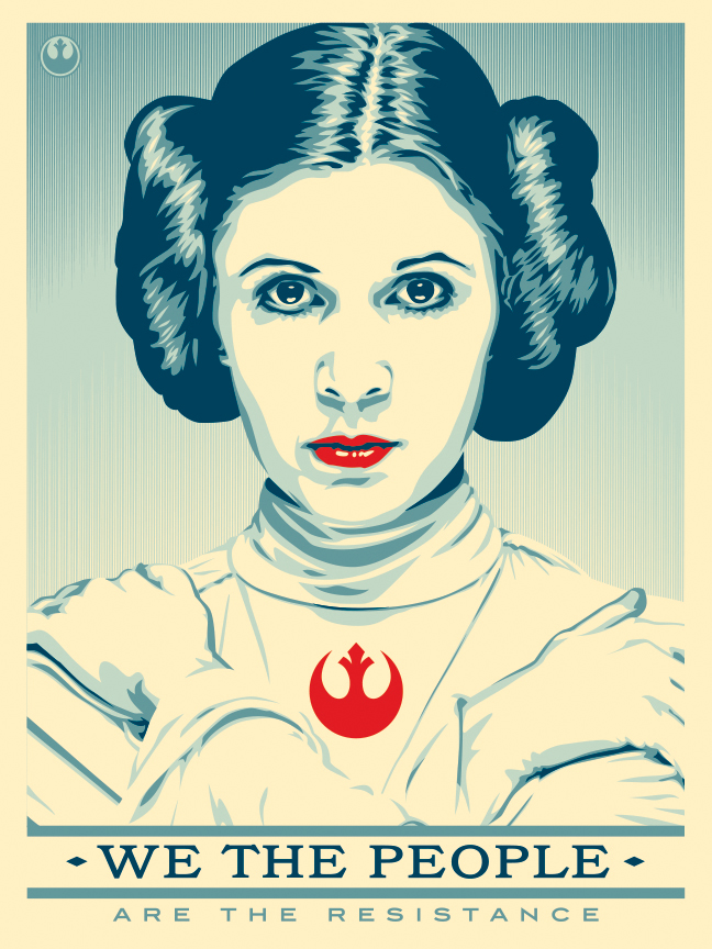 Rebel Princess poster - my pastiche to OBEY street artist, Shepard Fairey.