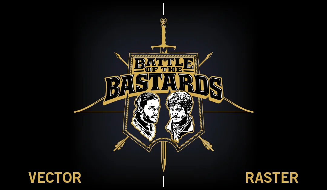 When the raster image is at the appropriate size for it's resolution it will appear the same as a vector image.