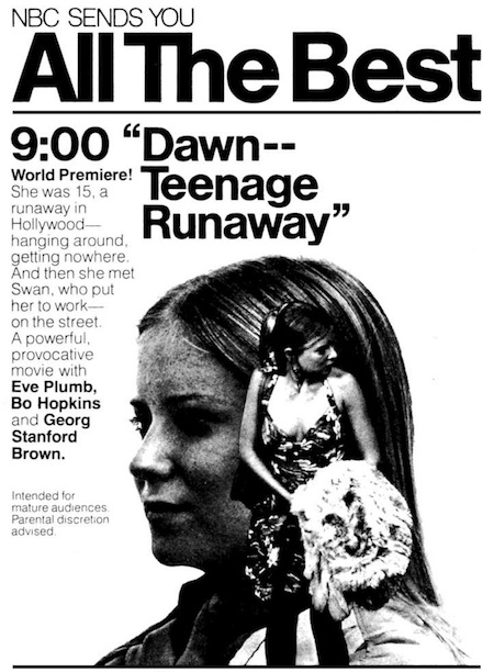 "Dawn: Portrait of a Teenage Runaway," 1976 (promo)
