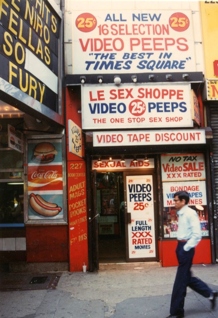 Grand Luncheonette and peep shows, Times Square, 1980s