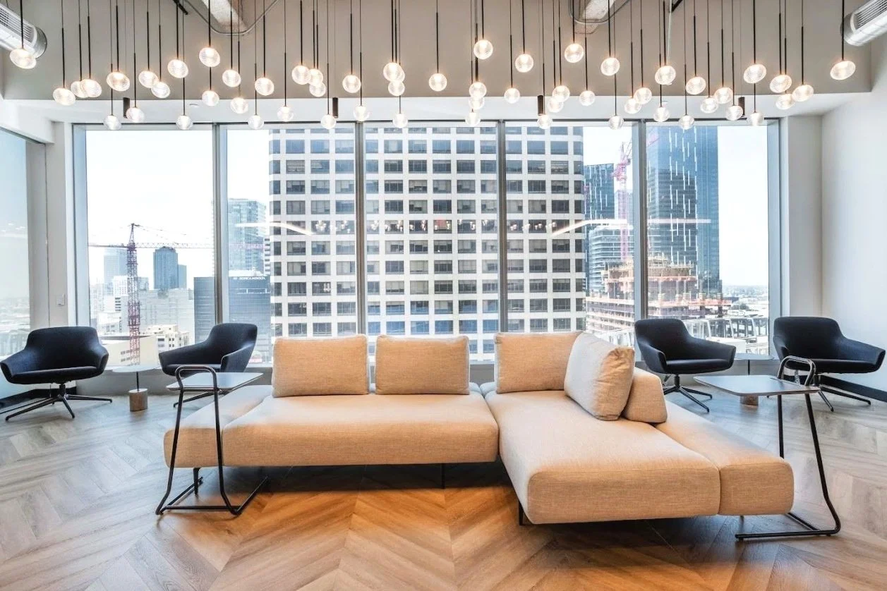 Lounge and hospitality space furnished by Source COI