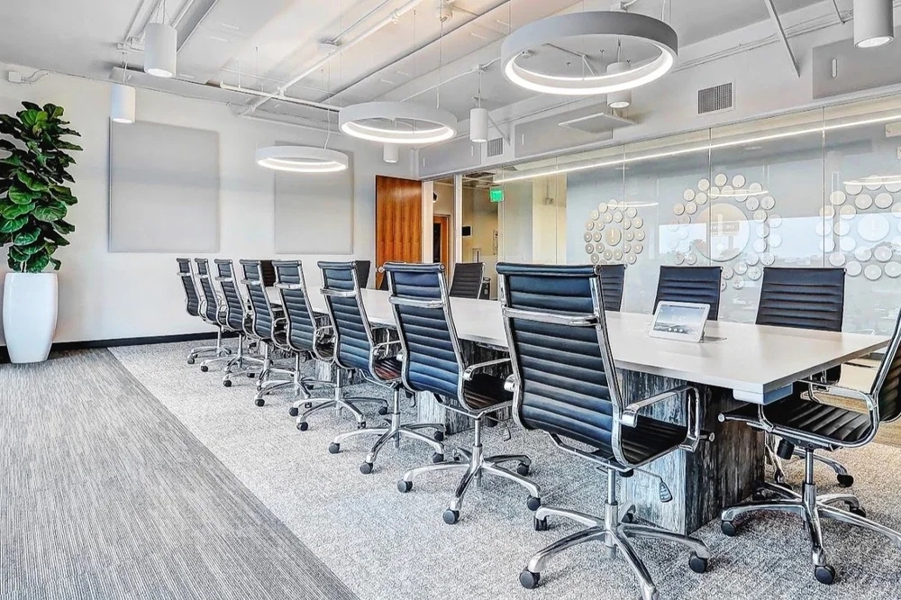 Conference room layout and lighting