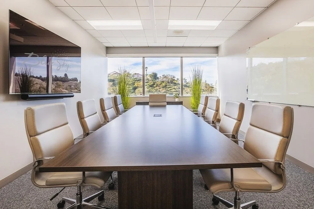Range of meeting spaces across an office floor