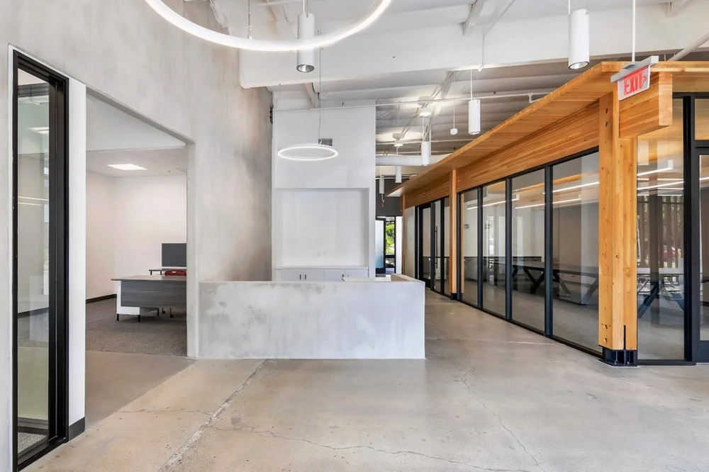 Reception area planned as one environment