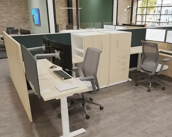 Desk and workstation setting