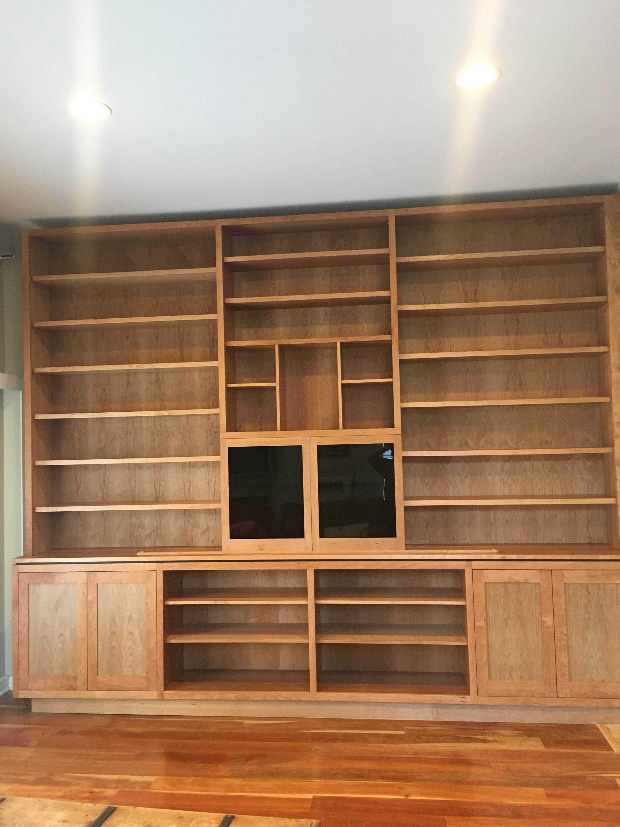 Bookshelf with Built In Bar