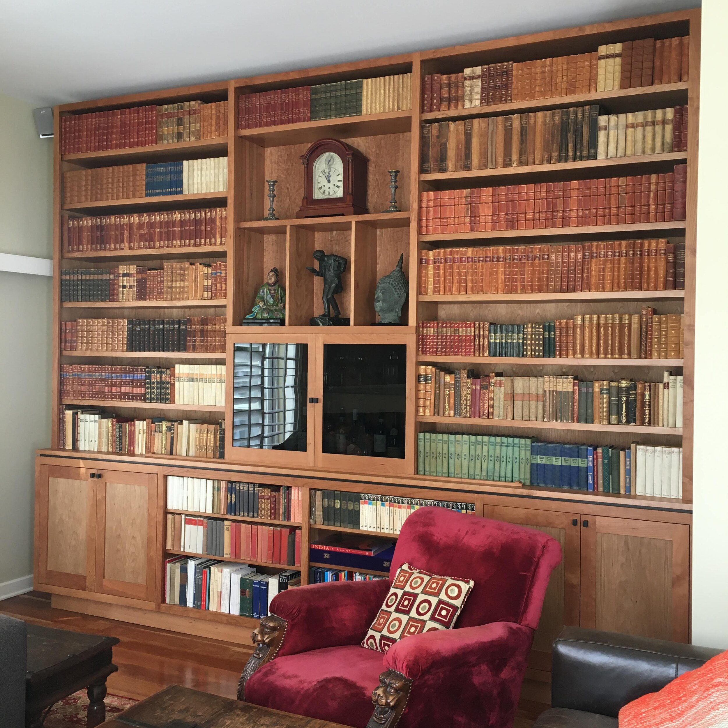 Bookshelf with Built in Bar