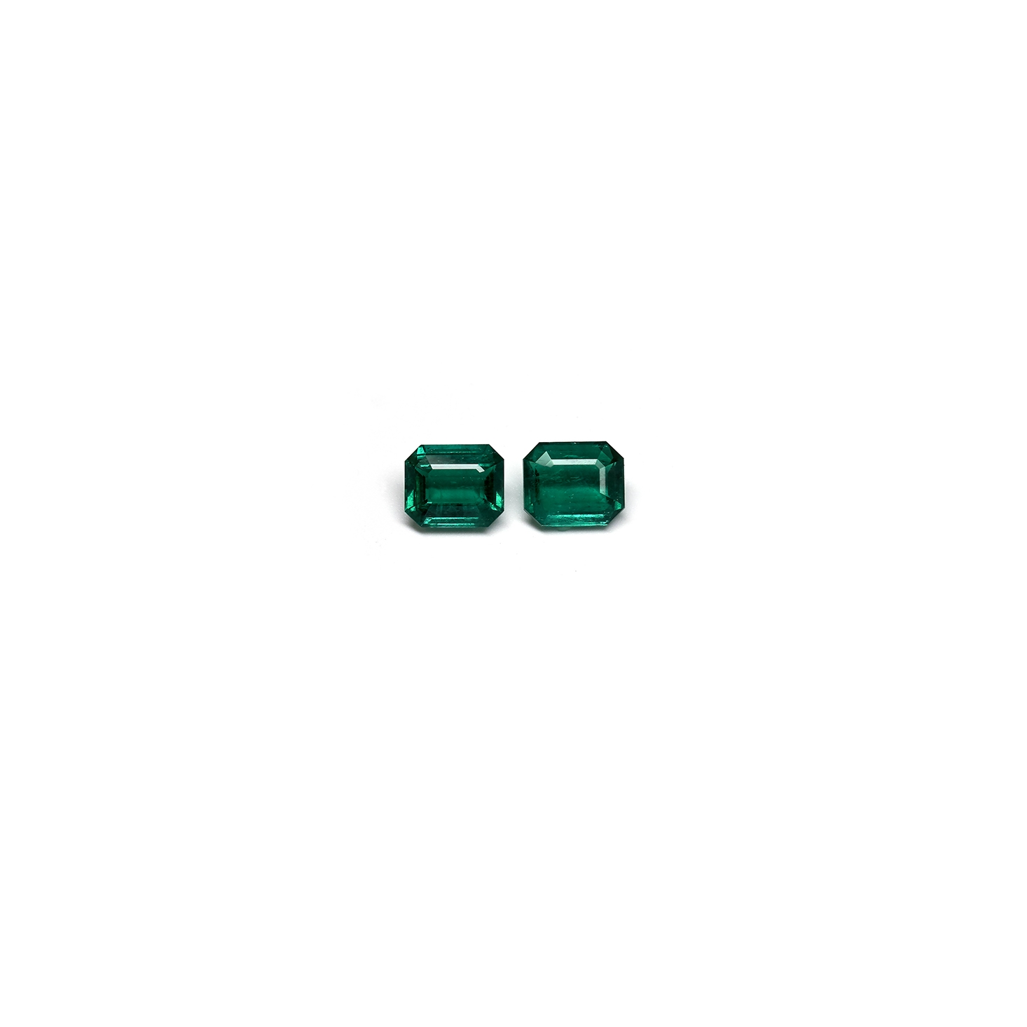 10 carat emerald cut pair 