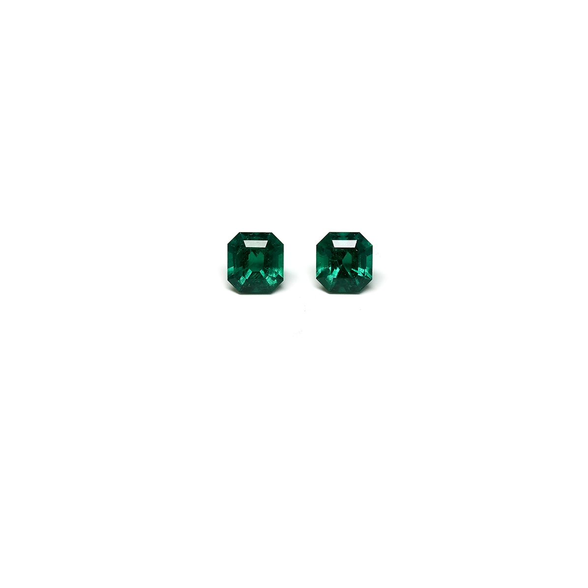 9 carat emerald cut pair