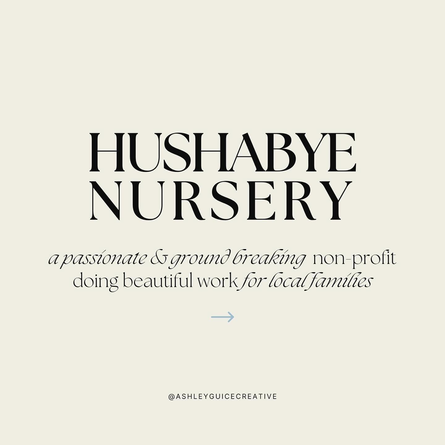 We&rsquo;re proud to support Hushabye Nursery @hushabye.nursery , a non-profit dedicated to helping infants born with Neonatal Abstinence Syndrome (NAS). 

Hushabye Nursery&rsquo;s mission is to &lsquo;embrace substance exposed babies and their careg