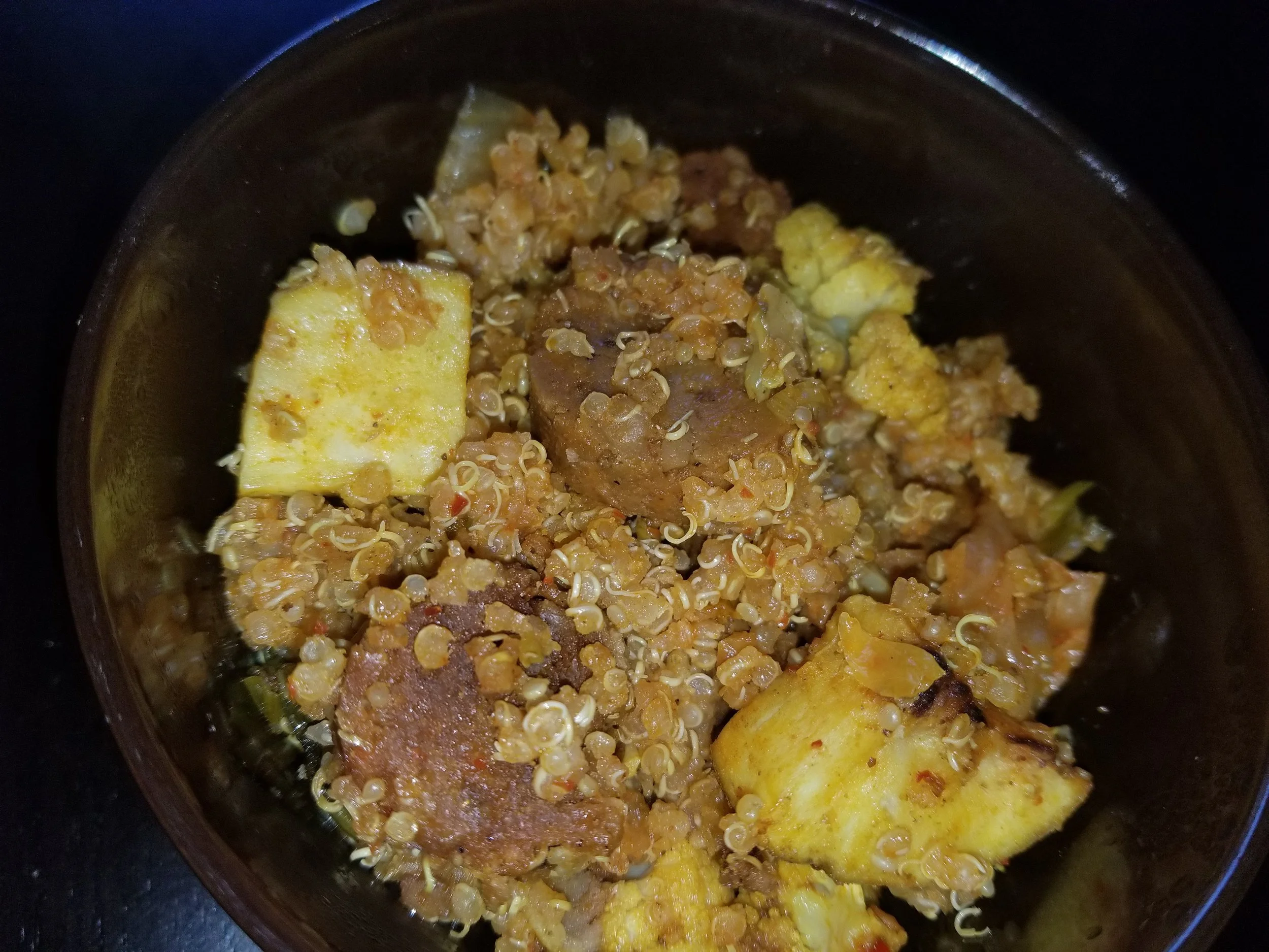 Recipe Spicy Kimchi Quinoa Bowls — Flair Huxtable