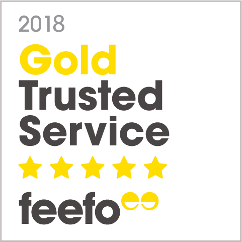 Unser Feefo Award 2018 für ausgezeichneten Kundenservice.
