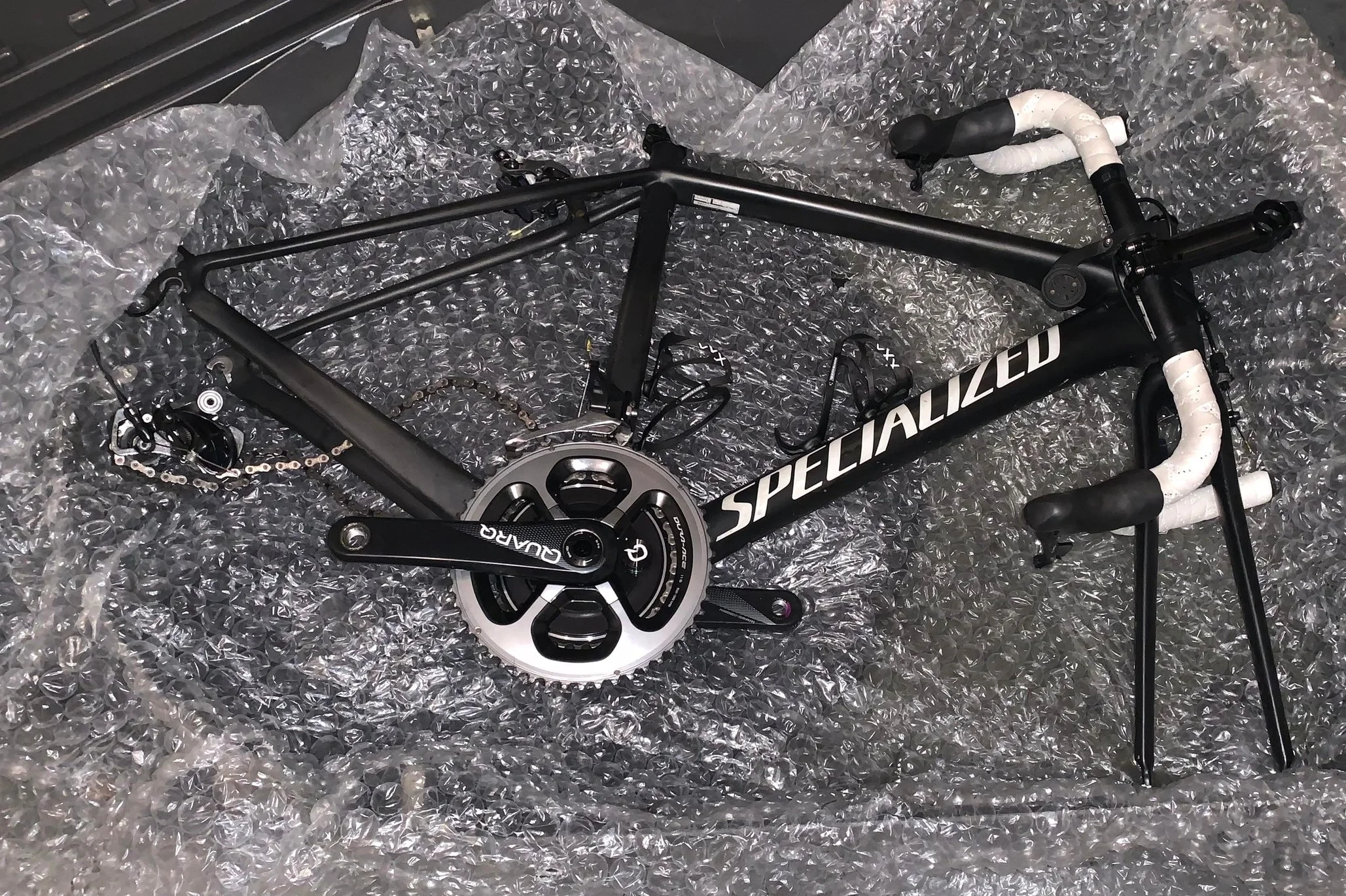 Fletch’ Rad ist im Radkoffer zerlegt und gut gepolstert