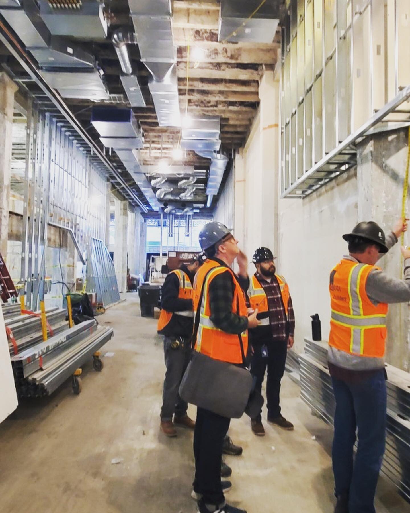 Scoping out the rough framing for the sculpture installation at the new Center for Architecture &amp; Design &amp; AIASF. A big thanks for all the support from the BCCI Construction team. Let&rsquo;s do this! 💪