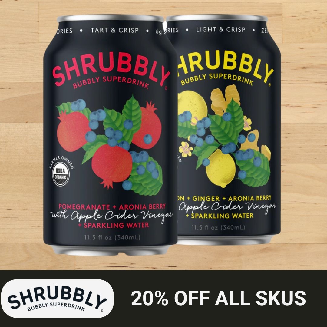 The only thing fresher than May flowers are these May member promos! 

Shrubbly (Hinesburg, VT)
. . 20% OFF ALL SKUS
. . @shrubbly takes a modern approach to old-fashioned Shrubs with pressed organic fruit, herbs, and spices and then uses each Shrub 