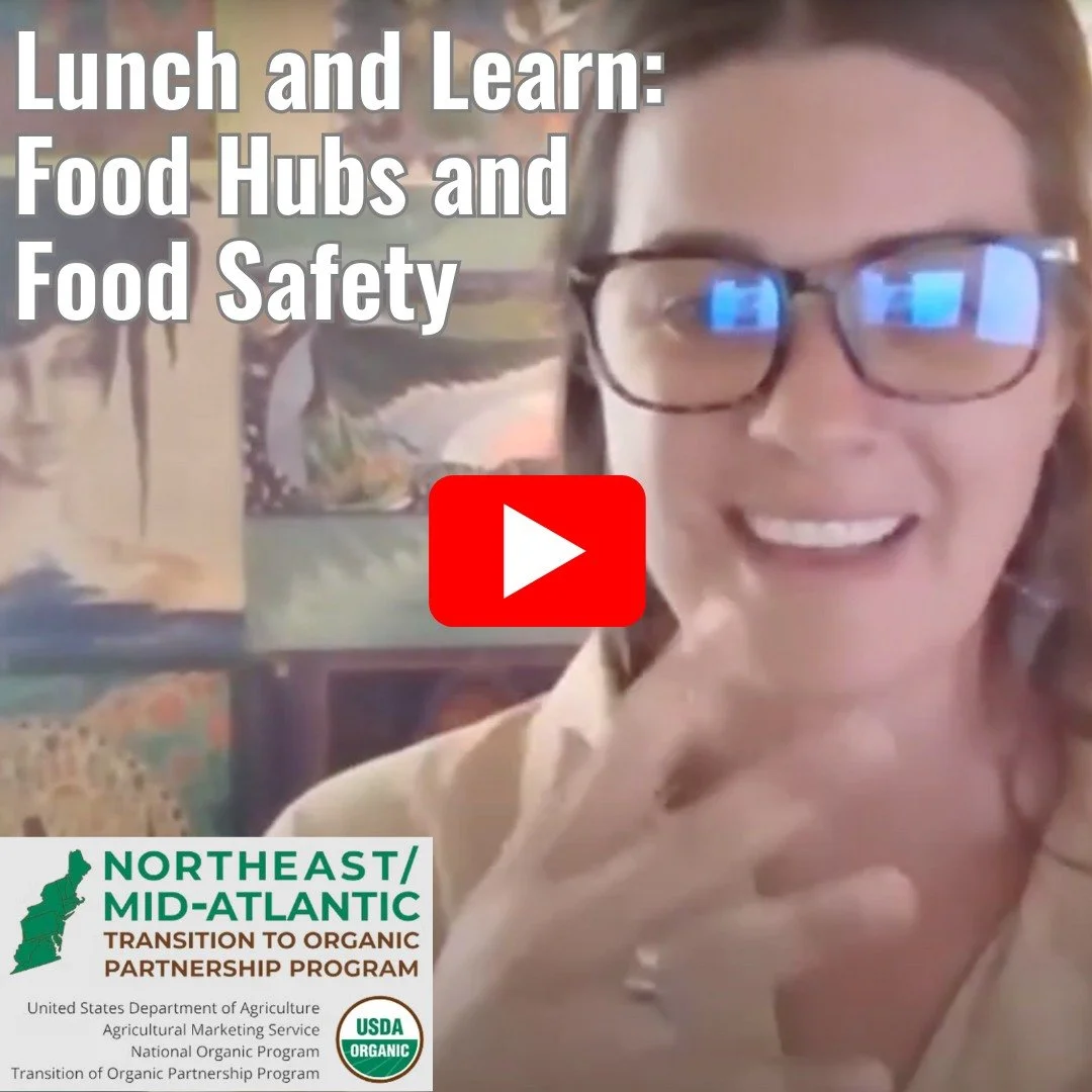 Watch McKenna&rsquo;s recent Lunch &amp; Learn on Food Hubs and Food Safety (link in bio)!

In this session, McKenna explains how food hubs can support producers, the food safety practices and compliance requirements producers must meet to work with 