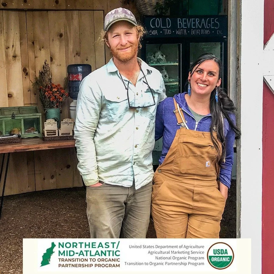 Jessica Purks and Connor Self of @stonesthrowfarmstead in Shrewsbury have spent over a decade growing food across the U.S. and abroad before putting down roots in Vermont. Now in their third season, they&rsquo;re raising vegetables, flowers, and shee