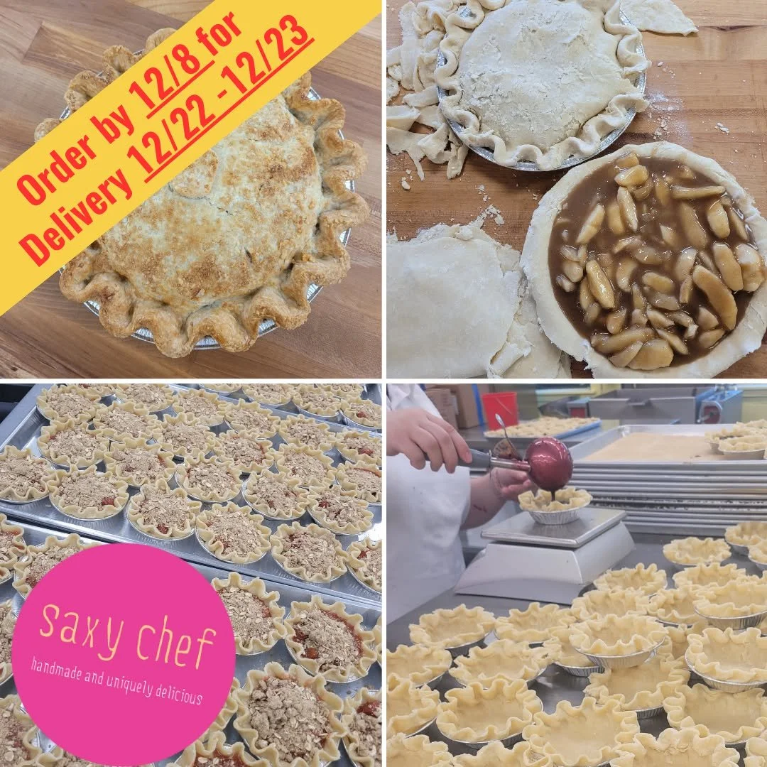 What&rsquo;s a holiday without pie? Order fresh, locally made pies from @saxy_chef for your holiday celebrations by December 8th for delivery on December 22nd and 23rd, and make sure your holidays are filled with flaky, buttery, irresistible pie good